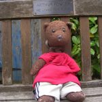 Bearsac on Arthur;s Bench in Albert Square