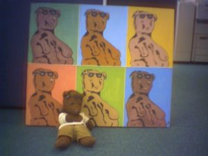 Andy Warhol style painting of Bearsac by Ellen Clifford