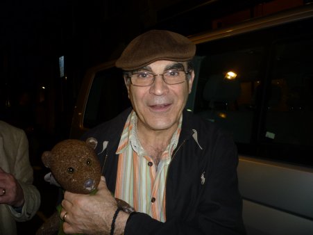 David Suchet holding Bearsac