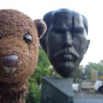 Bearsac's head beside Sofia Stefan Stambolov head monument
