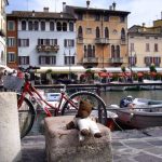 Bearsac by small harbour in Desenzano
