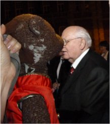 Bearsac in foreground of Mikhail Gorbachev