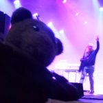 Bearsac in forgrownd Graham Gouldman in background on stage