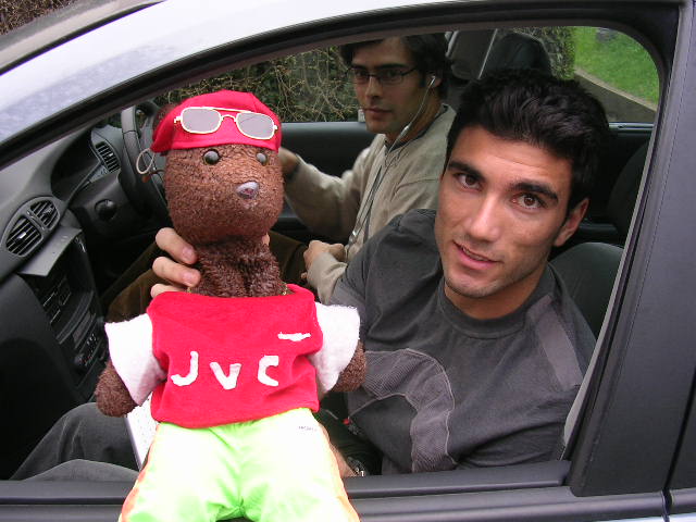 Jose Antonio Reyes holding Bearsac.