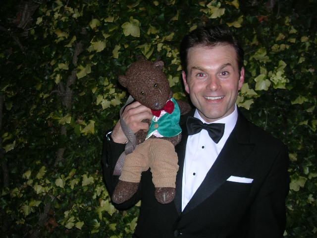 Tony Benedict holding Bearsac