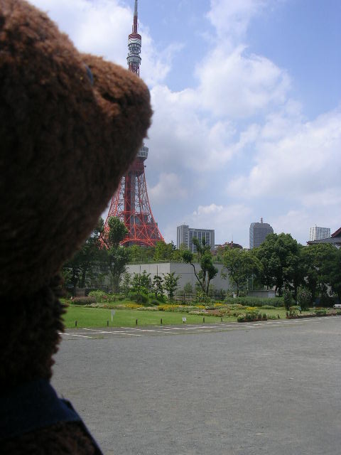 Bearsac appearing to eat Tokyo Tower.