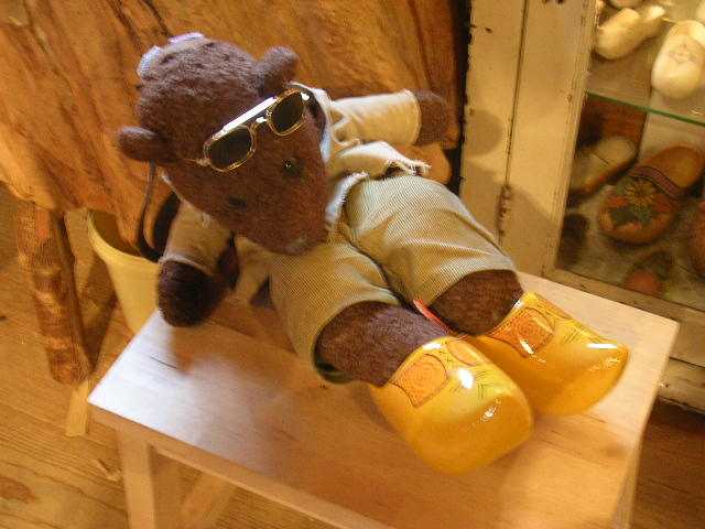 Photo Bearsac wearing clogs
