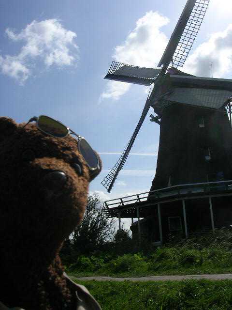 Photo of Bearsac beside a windmill