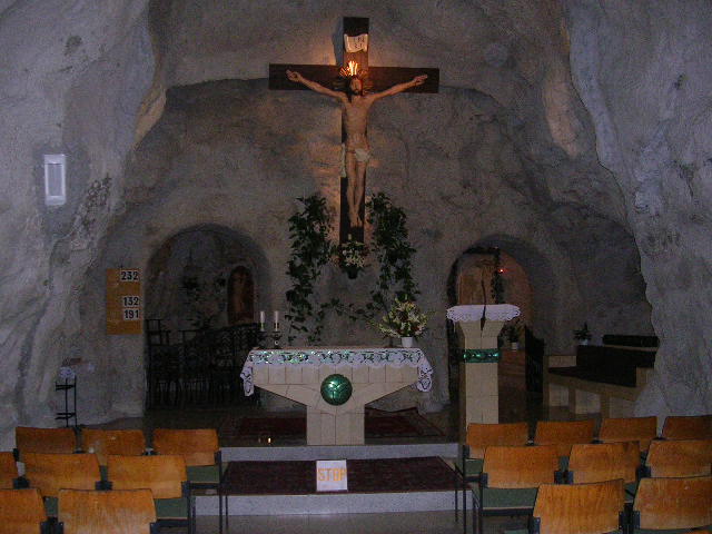 Internal photo of Sziklatemplom (Cave Church)
