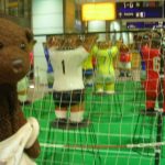Bearsac beside United Buddy Bears in football team strips