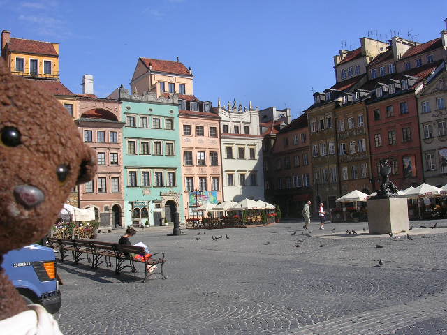 Bearsac in a small cobbled square