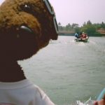 Bearsac on a boat