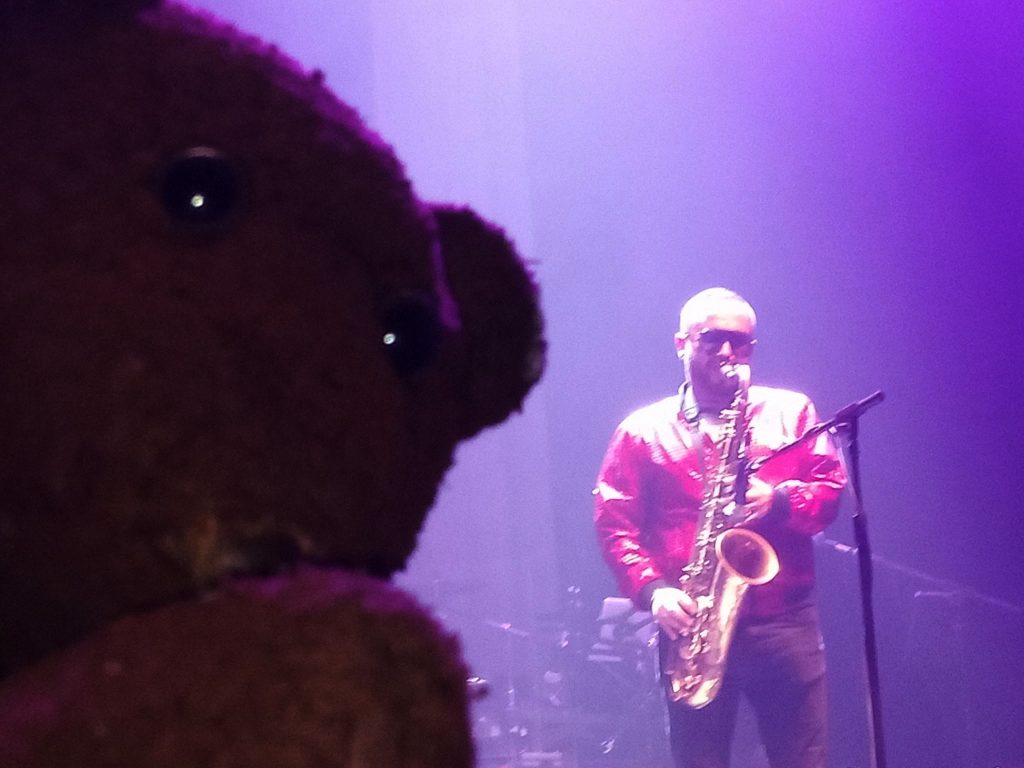 Bearsac in foreground of Richard Beesley