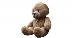 A teddy bear without ears